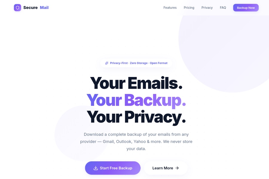 MailShield website preview